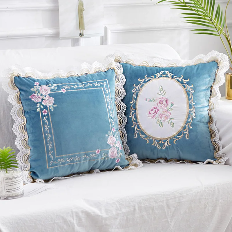 المخملية التطريز الدانتيل الفاخرة وسادة غطاء المنزل تزيين وسادة حالة مكتب أريكة غطاء وسادة المخملية التطريز الدانتيل الفاخرة وسادة غطاء المنزل تزيين وسادة حالة مكتب أريكة غطاء وسادة