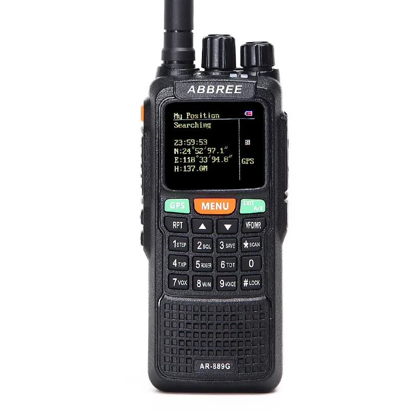 ABBREE AR-889G рация с GPS SOS 10 Вт Ночная подсветка дуплексный ретранслятор двойной перекрестный диапазон приема портативный CB двухстороннее радио - Цвет: a radio