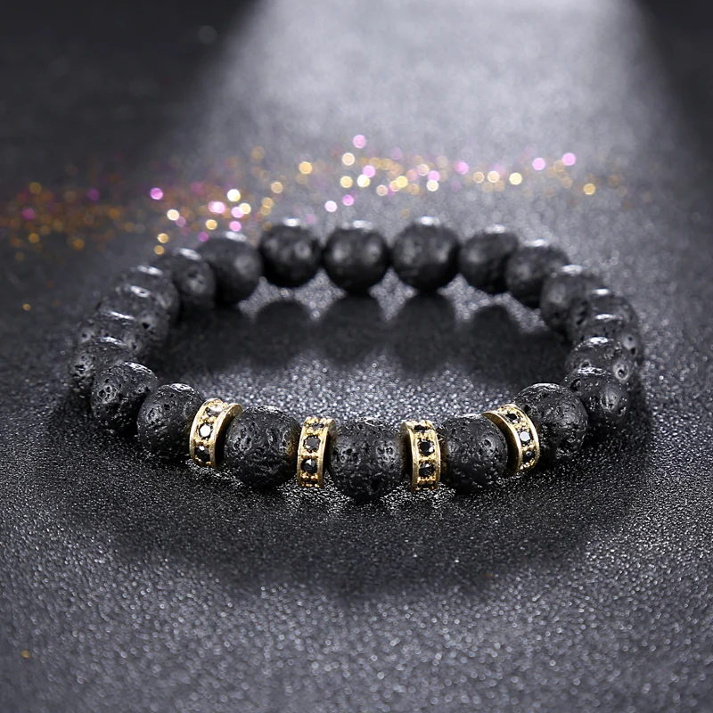2016 Lava Bracelet Buddha beads Bracelets & Bangles Charm Natural Stone