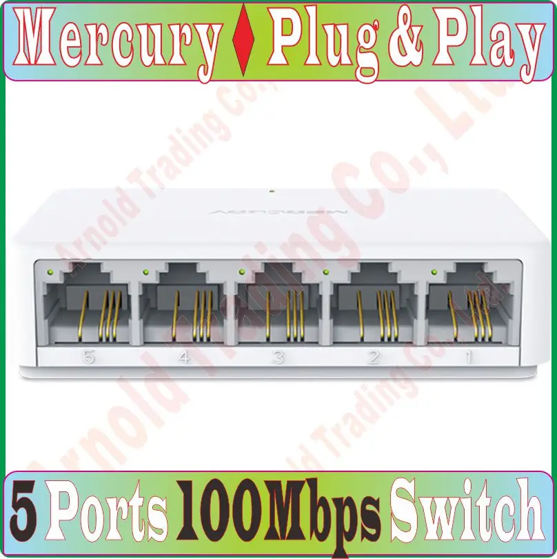 

Настольный мини сетевой коммутатор Mercury S105C, 5 портов, 100 Мбит/с, сетевые переключатели, Plug & Play, замена tenda S105