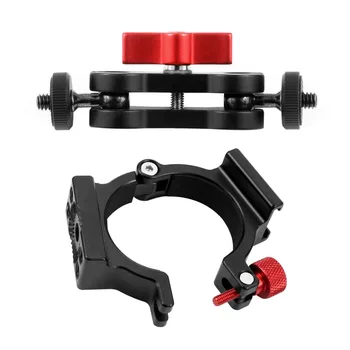 

1/4“-20 Ring Mount Extension Bracket Clip Adapter Clamp with Magic Arm Mount Adapter for Zhiyun Smooth 4 Handle F30