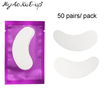

50 Pairs Eye Gel Patches Under Eye Pads Stickers Patches For Eyelash Extension Eye Lash Paper Patches Application Make Up Tools