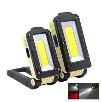 

COB XPE LED Work Light 4 moes Portable Flashlight Emergency red Lamp Torch Magnetic Hanging Camping Light Magnet Folding hook