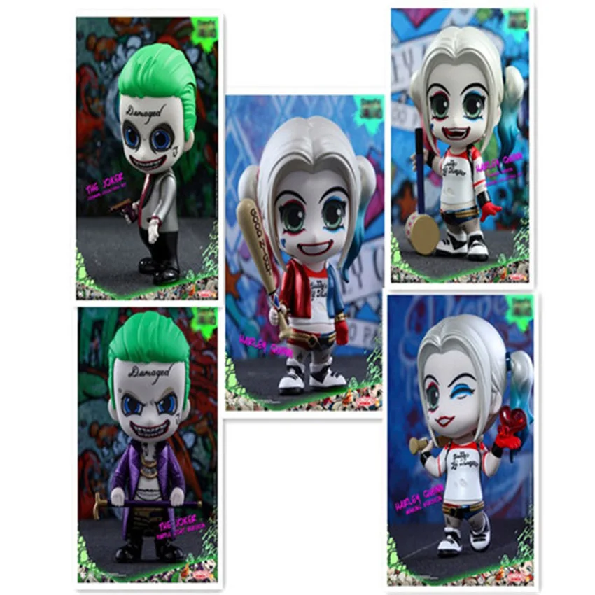 

Haocaitoy Figure Toys GCS nendoroid Q Version Suicide Squad Joker Harley Quinn PVC Model Anine Action Figures For Collecting 3cm