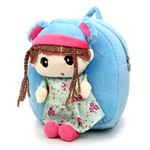 2 Styles Children Baby Plush Dolls Toys Princess Plush Backpack Cartoon Flower Fairy Girls Knapsack School