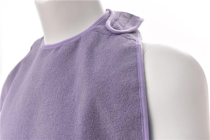 Полиэстер surfacetooel ткань слюнявчик для взрослых легкий уход, защищает одежду фиолетовый зеленый синий нагрудники AB-239