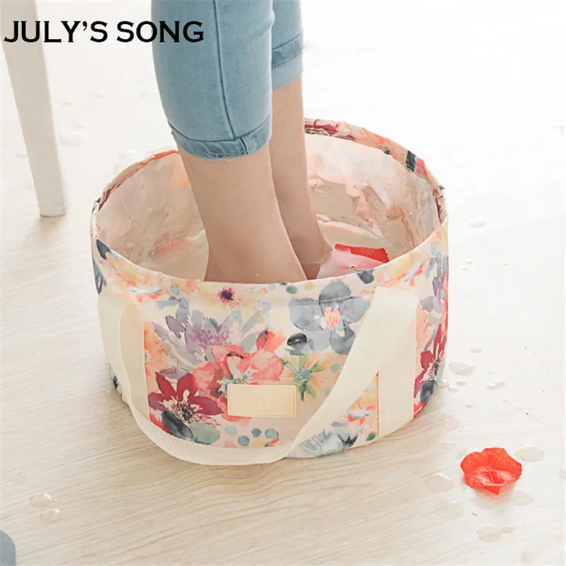 JULY'S SONG Портативная Складная Сумка-бочонок, дорожная сумка для мужчин и женщин, для умывальника, для ног, сумка для ванной