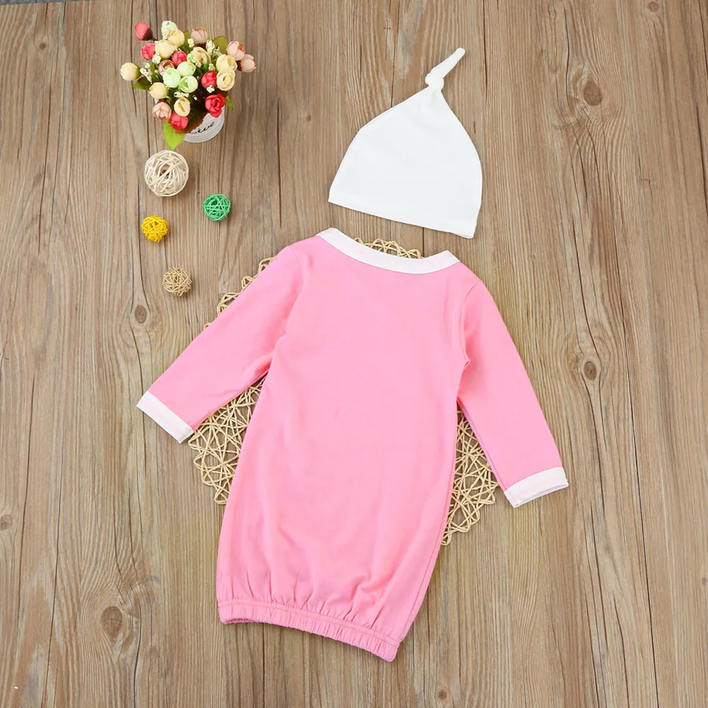 2017 fashionnewborn детские для маленьких мальчиков с длинными рукавами для девочек платье с бантом комплект одежды с шляпой окт