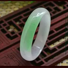 Нефритовый браслет из натурального прозрачного камня клеевые виды плавающий цветок браслет в Myanmar великолепные зеленые круглые браслеты