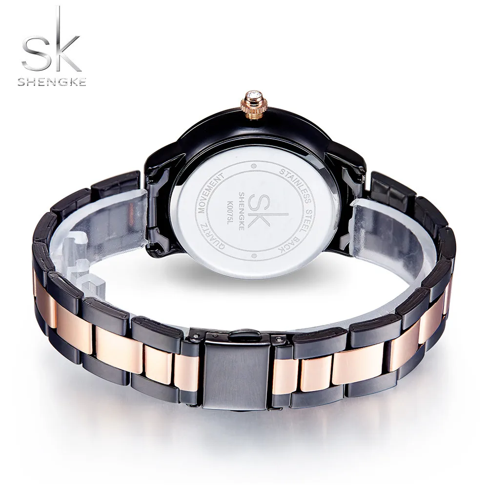 Shengke Rose Gold Watch Women Quartz Watches Ladies Top Brand Crystal Luxury Female Wrist Watch Girl Clock Relogio Feminino
