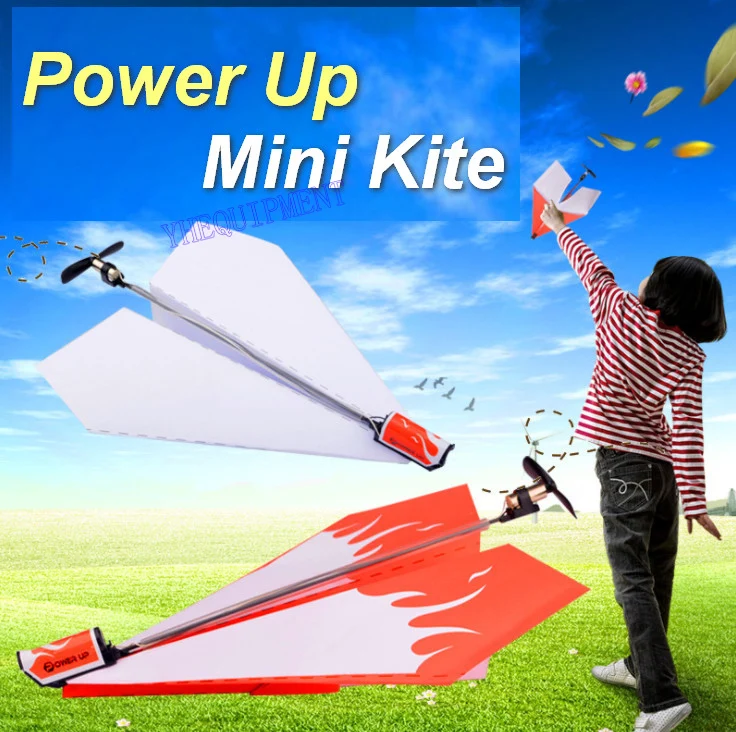

DIY MINI Motor Powered Paper kite set with Airplane Model Folding Paper Power Toy Diecast Vehicle air Plane Aircraft Outdoor