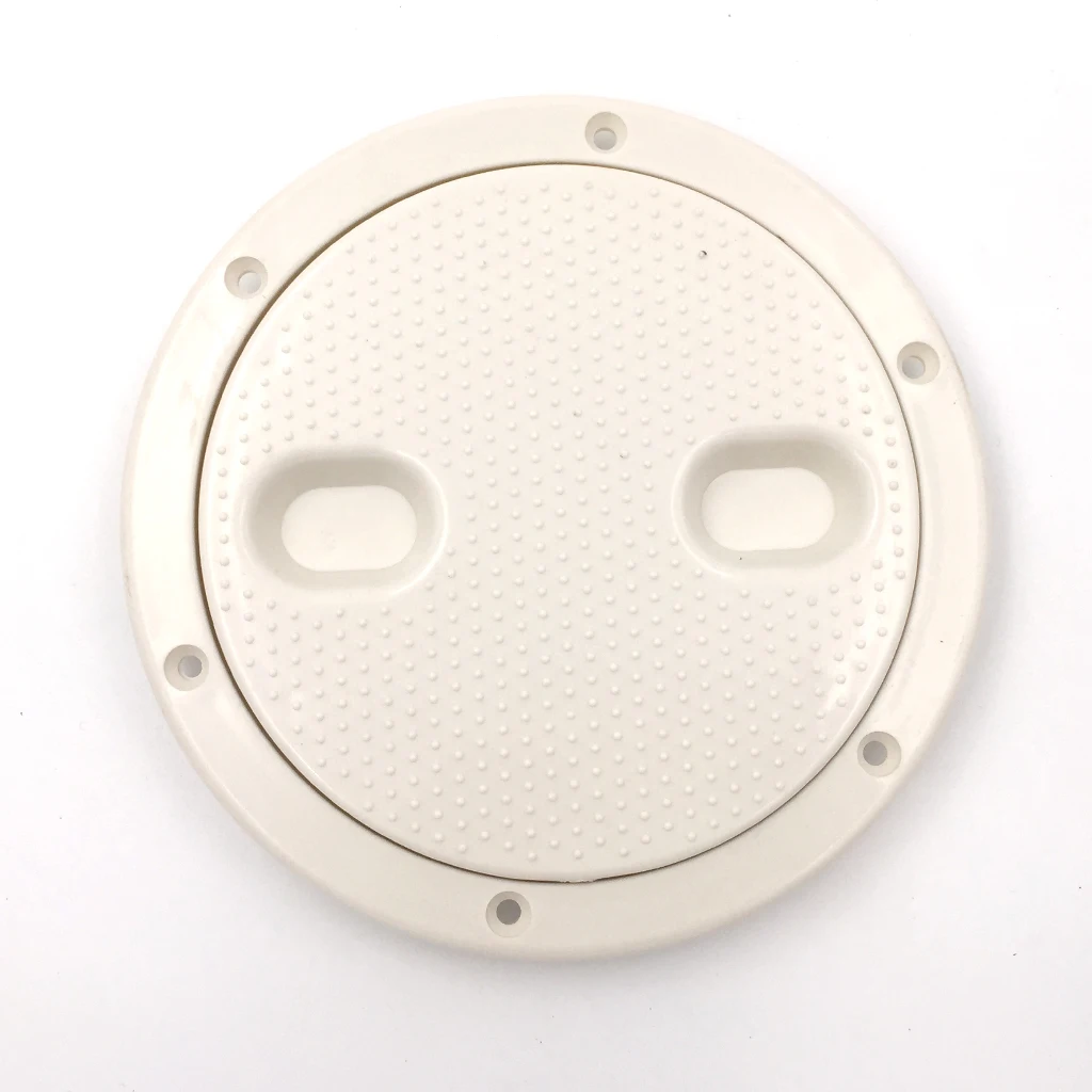 8/" Screw Out Deck Plate Access Hatch Cover White Plastic for Boat Cabin
