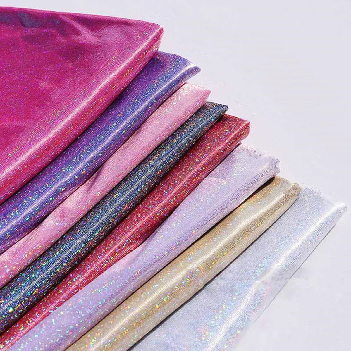 

Glitter Iridescent Table Cloth Laser Fabric Stretch Knit Runner Photo Props 150x100cm Party Wedding Decorations Accessories