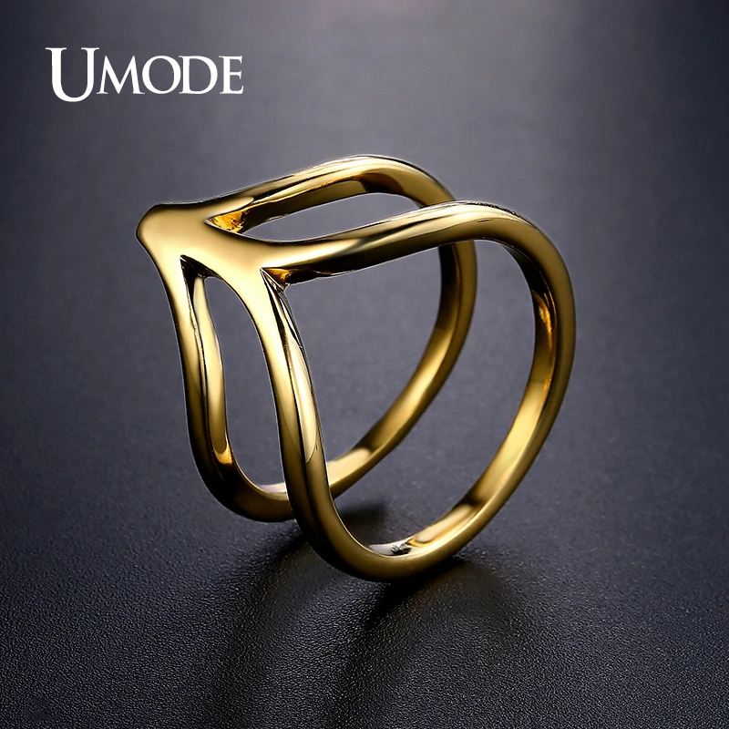 font b UMODE b font Brand Newest Design Hot Dark Gold Plated Cocktail font b