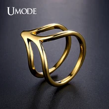 UMODE Brand Newest Design Hot Dark Gold Plated Cocktail Ring For Women Jewelry Fashion Anillos Mujer Bijoux Femme Gifts AUR0370A