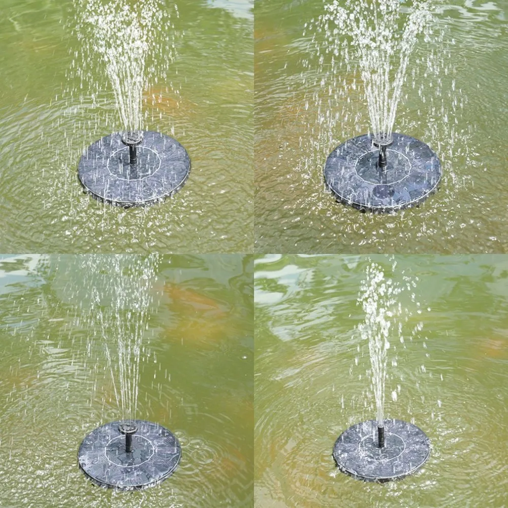 Интеллектуальный Солнечный фонтанный насос Комплект для бассейна сада пруда полива Круглый водяной фонтанный насос с 4 насадками