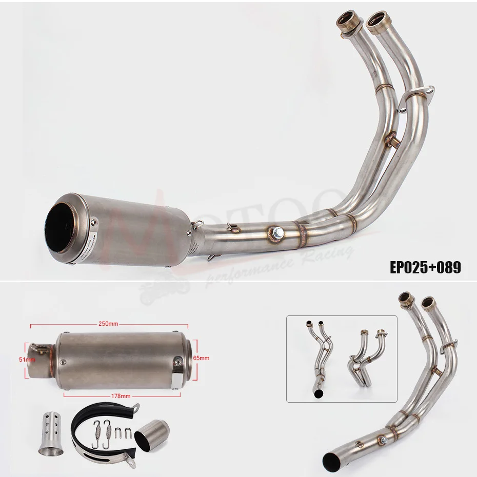 Мотоцикл углеродного волокна выхлопных газов Системы конец трубы разъем для YAMAHA MT-07 MT07 FZ-07 14-17 XSR700