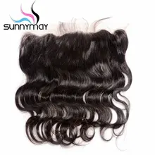 Sunnymay Body Wave Brazilian Virgin Hair font b Closure b font Natural Color 13x4 Pre Plucked
