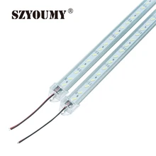 SZYOUMY светодиодный бар свет 7020 72 светодиодный s DC 12 V Жесткий Светодиодные ленты бар свет 7020 с U алюминиевый корпус+ pc крышку 100 шт./лот