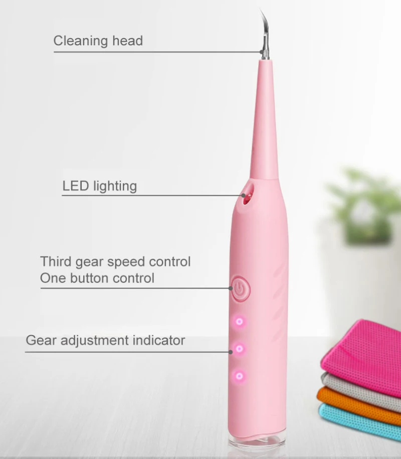 Portable Electric Sonic Dental Scaler Tooth Calculus Remover Tooth Stains Tartar Tool Dentist Blanqueador Dental Health Hygiene