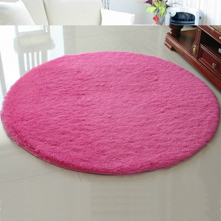 

Plush Shaggy Soft Round Carpet Non-Slip Water absorption Floor Rug Yoga Mat For Bedroom Parlor Living Room Home Supplies