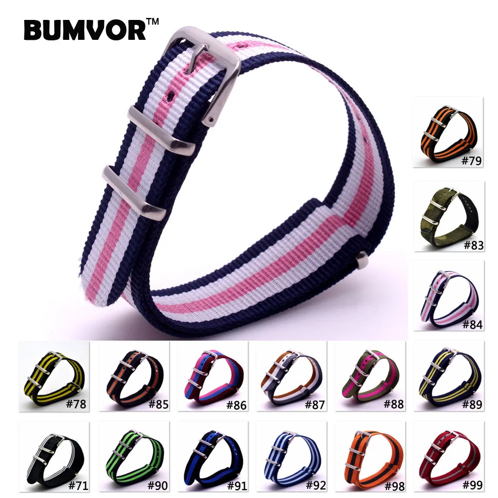 NATO Strap Watchstrap16/18/20/22/24mm Band Width High quality Wrist Nylon Watchbands Waterproof Watch Strap Watch Bands1PCS
