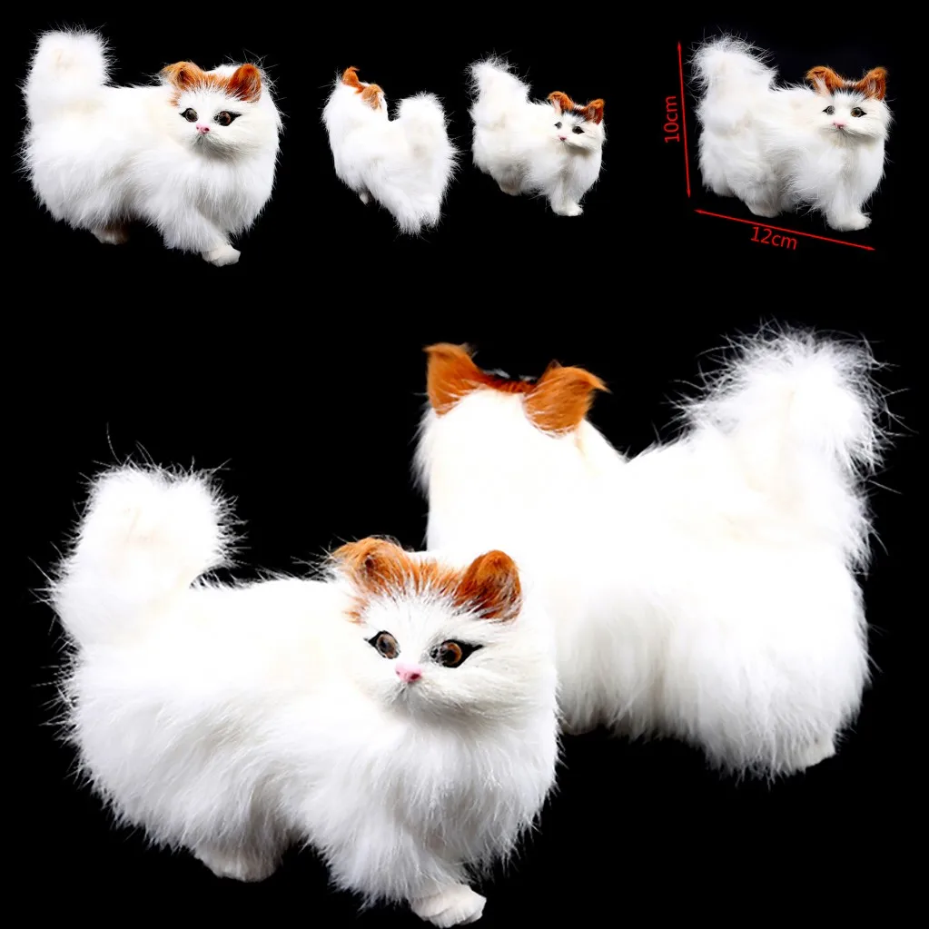 2019 Hot 12cm*10.5cm Simulation Plush Standing Cats