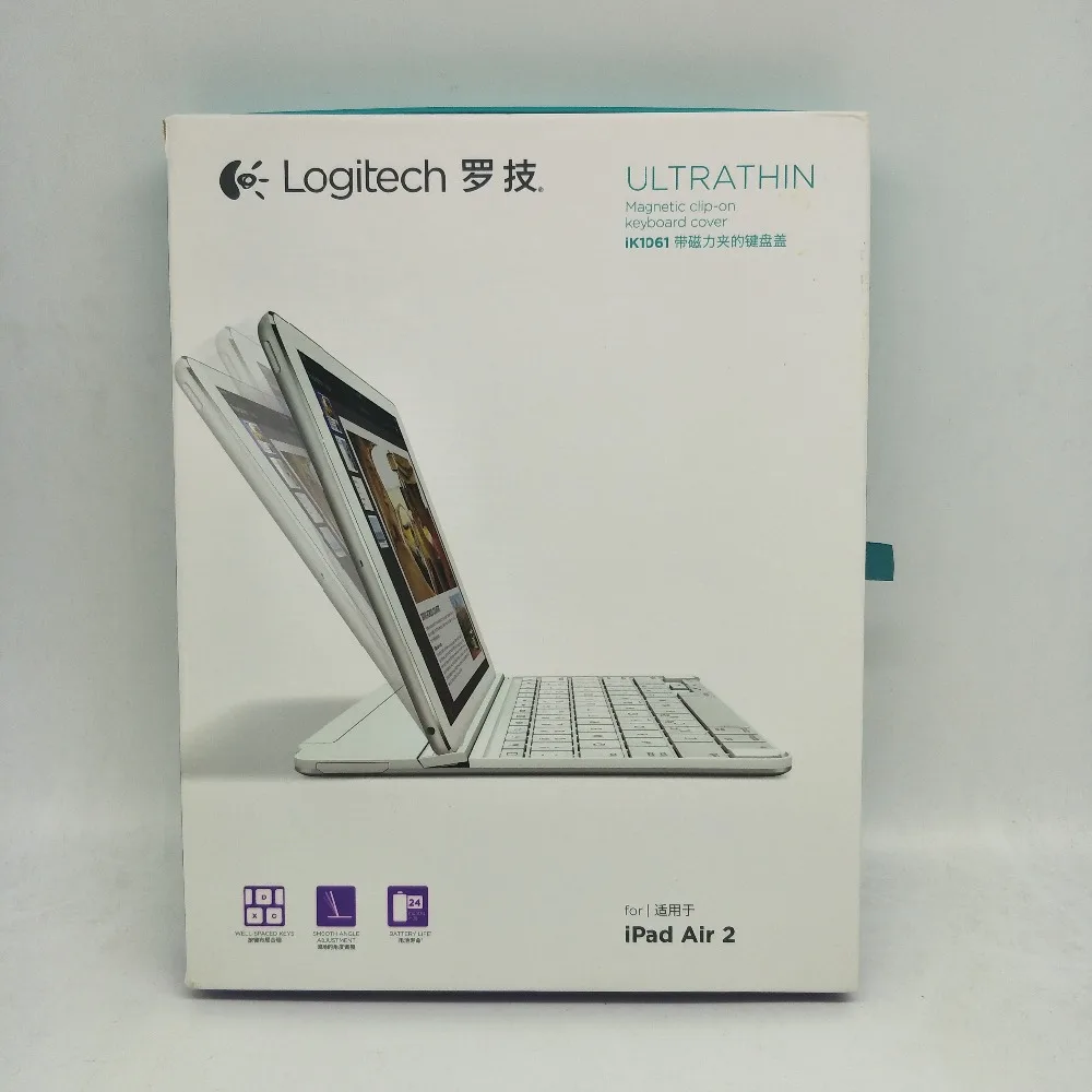 Оригинальный чехол logitech ik1061 для iPad air2 с bluetooth клавиатурой|Клавиатуры| |