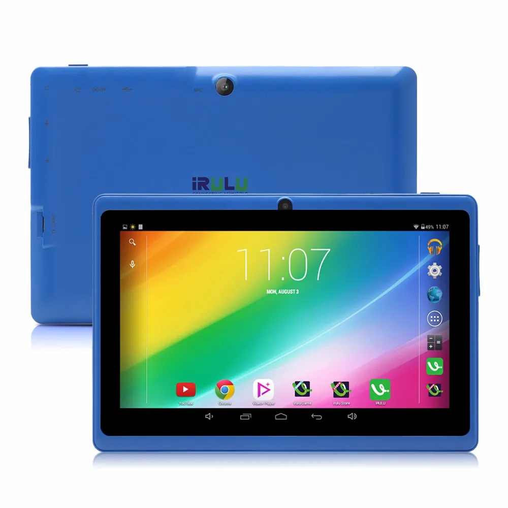 iRULU eXpro X1s 7’’ Android4.4 планшет ПК 1024*600 HD четырехъядерный 8ГБ/16ГБ ПЗУ Android система