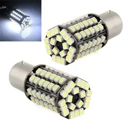 2 шт. 21 w 1156 BA15S P21W 3528SMD 80LED ампулы лампе накаливания Feu Blanc DC 12 V Voiture 6000 K