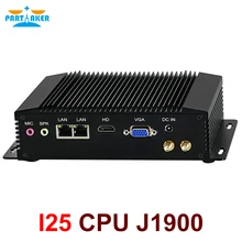 Sin ventilador PC Industrial Mini computadoras IPC Windows 10 Pro/Linux Ubuntu Intel J1900 2 Lan 2 RS232 RS422 RS485 vigilancia 3G/4G WiFi