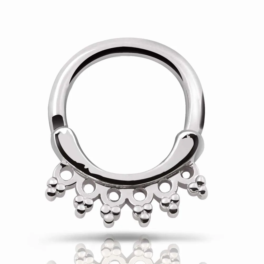 Nose Septum clicker Hoop Ring 1pc 316L Stainless Steel Septum Clicker ...