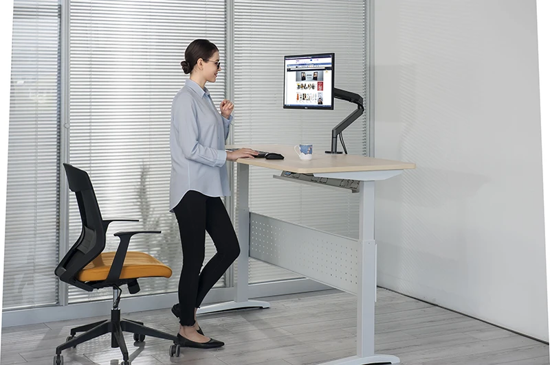 Hyvarwey-Alumínio Altura ajustável Monitor Titular, Desk Stand,
