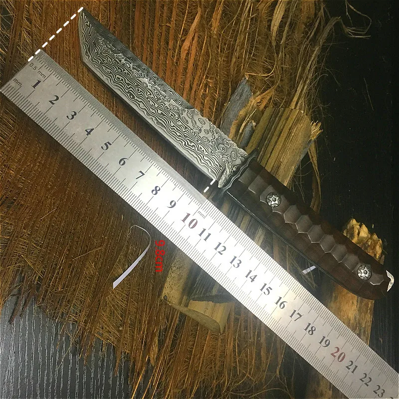 Тактический нож для кемпинга в японском стиле из дамасской стали G10G со стальным