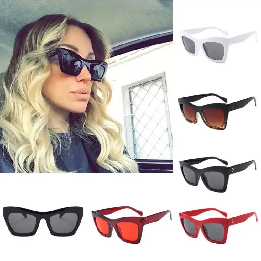 Стиль велосипедные очки женские темные очки "кошачий глаз" солнечные очки интегрированные УФ яркие цветные очки популярные УФ 400 предотвращают солнцезащитные очки