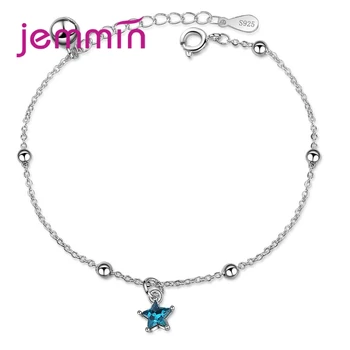 

925 Sterling Silver Accessories With Blue Star Pendant Shiny Zirconia Top Quality Jewelry Beat Anniversary/Party Gift