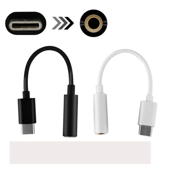 

Type-C To 3.5mm Earphone Cable Adapter Usb 3.1 Type C USB-C Male To 3.5 AUX Audio Female Jack For Xiaomi Samsung