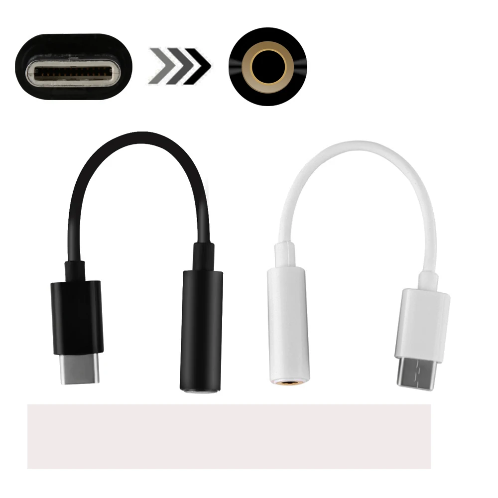 

Type-C to 3.5mm Earphone cable Adapter usb 3.1 Type C USB-C male to 3.5 AUX audio female Jack for Xiaomi Samsung