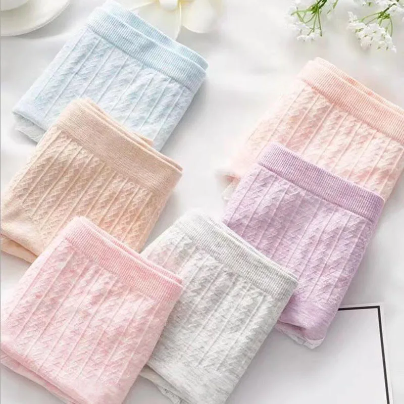 

Triangle briefs Six packs Lace Breathable Teenage girl Value gift box Panties Comfortable