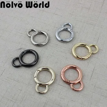 

2pcs 50pcs 50mm 8 Spring O Rings bag hook Snap Clasp Clip Trigger Spring Keyring Buckle Openable Leather bags accessories