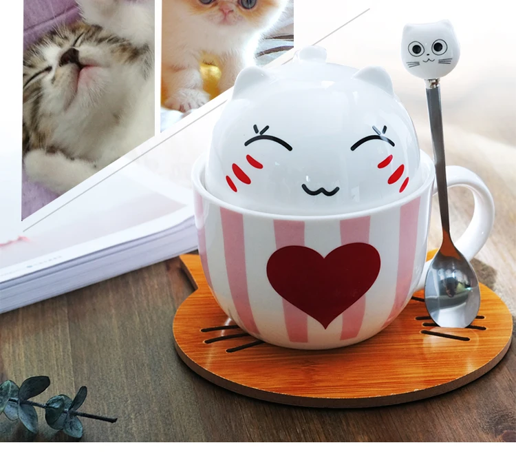 Кофейная чашка Белый доктор Кошка Животное молоко чашка керамическая кружка для влюбленных милый подарок на день рождения, рождественский подарок