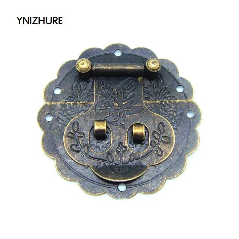 20pcs 60mm Antique Small Hasp Lock Buckle With Retro Tin Trunk Lock