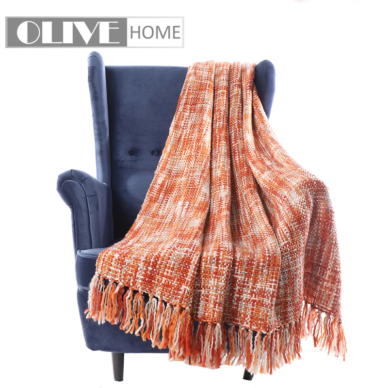 

Battilo Rustic Style Acrylic Sofa Bed Throw Blanket Measuring 60"x 50"