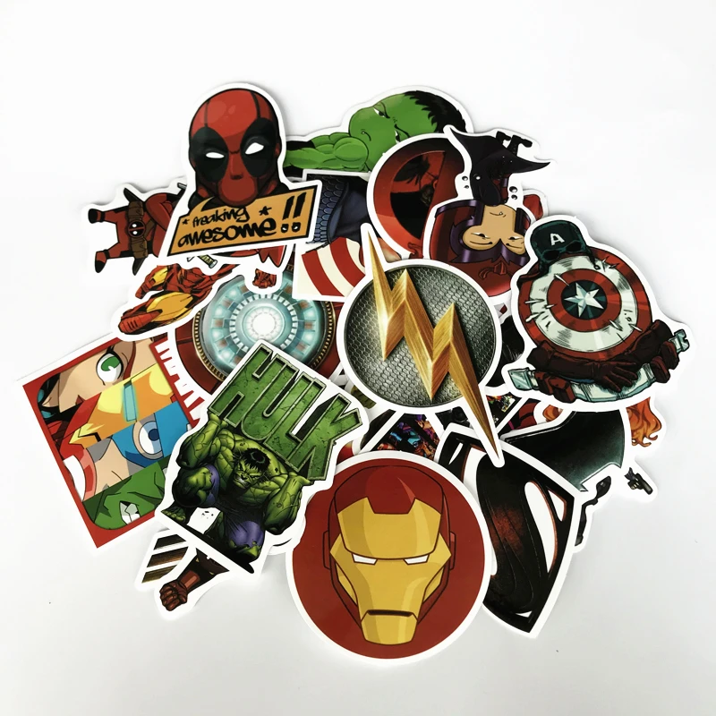 Новинка, 50 шт./лот, классические наклейки с аниме Marvel, игрушки для ноутбука, скейтборд, стикеры для багажа, водонепроницаемые забавные наклейки с человеком-пауком для детей