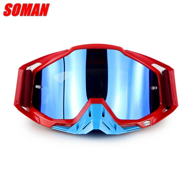 Ракрафт серии мотокросса мужские и женские мотоциклетные очки шлем внедорожные очки Soman SM11 - Цвет: red