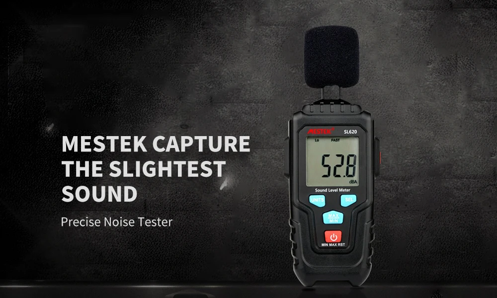 MESTEK SL620 высокоточный шумомер измеритель уровня звука мини бытовой цифровой измеритель громкости звука