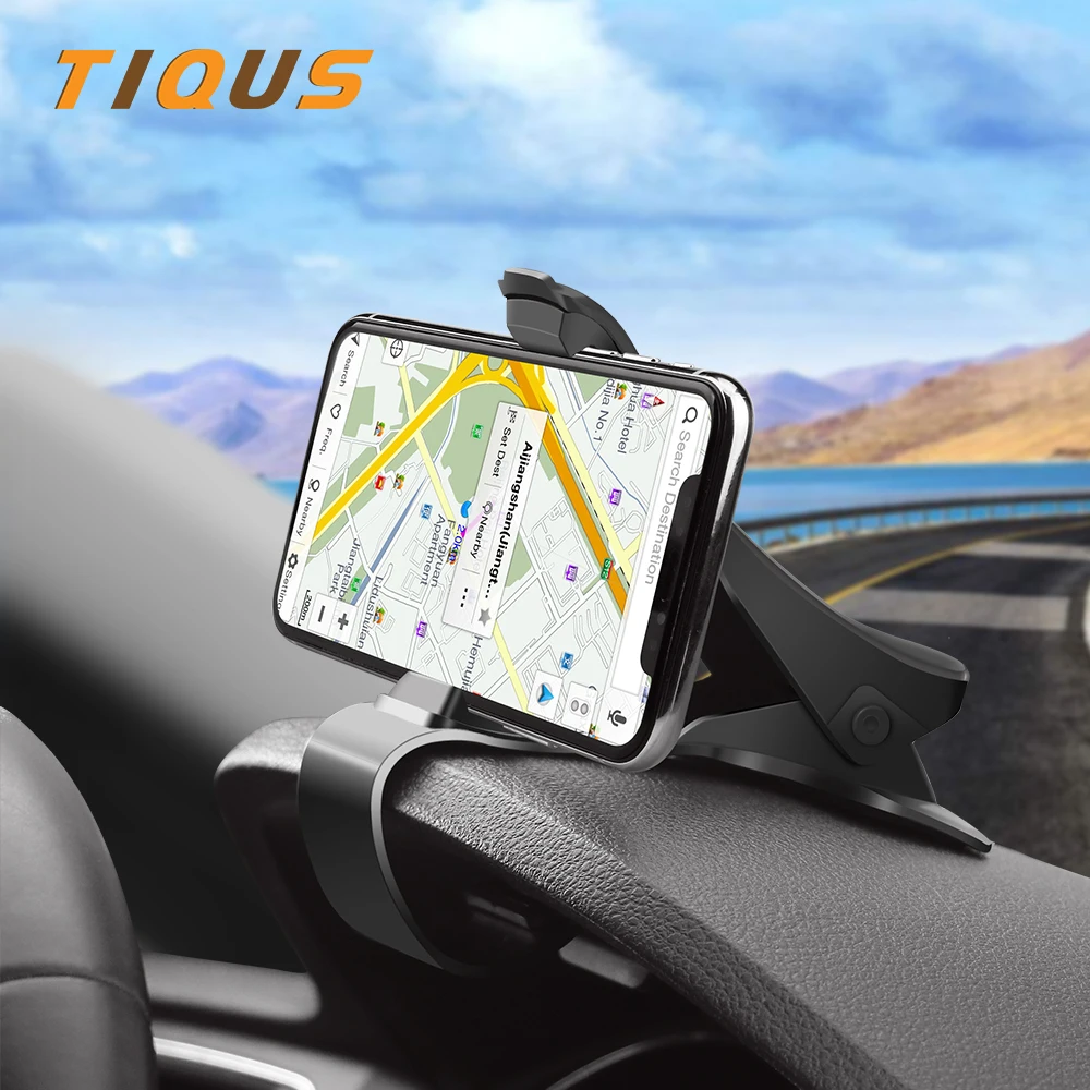 

TIQUS Universal Dashboard Car Holder Easy Clip Car Phone Holder For iphone X XS XR 8 7 6 plus Mount Stand For Samsung Note 9 8