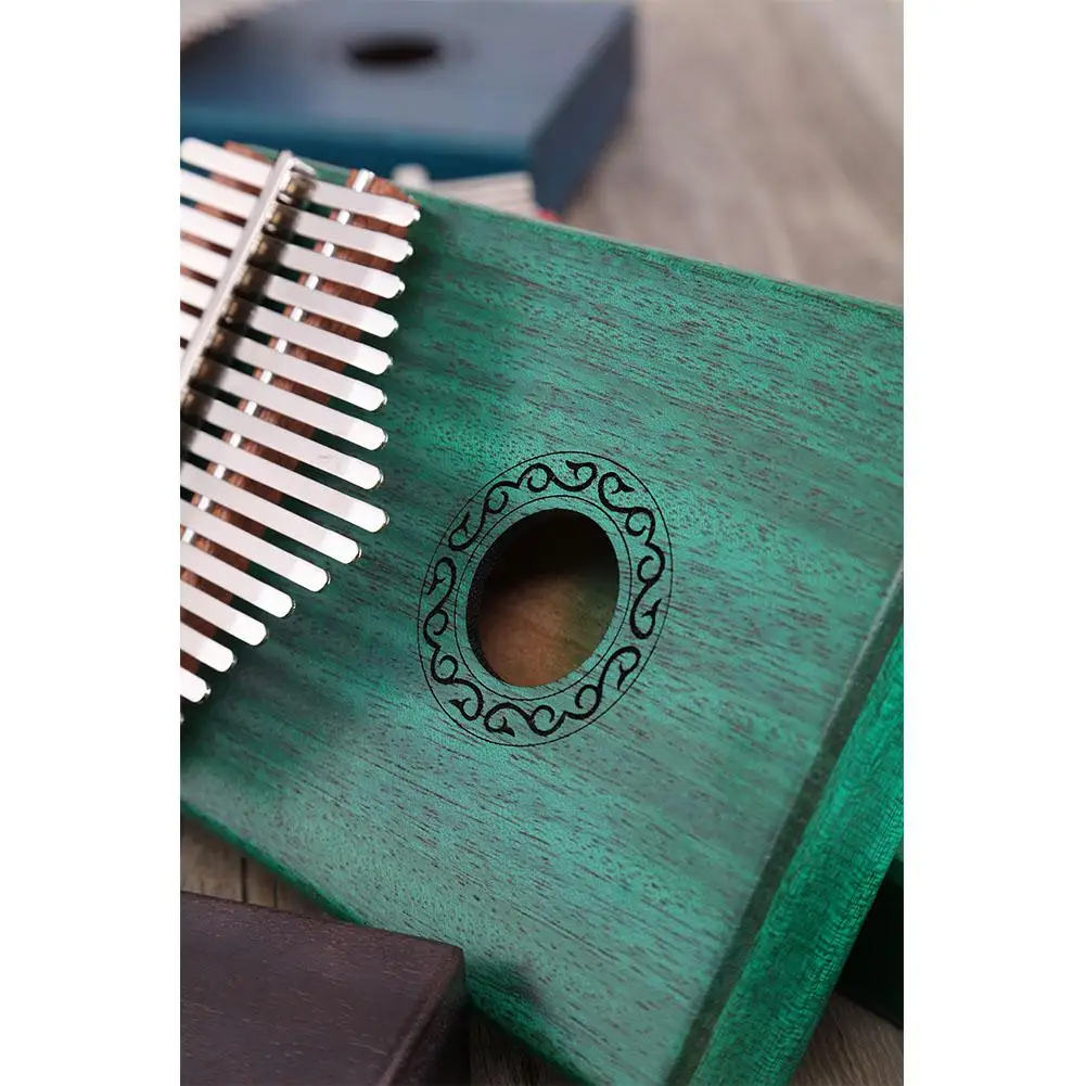  17 Keys African Kalimba Thumb Piano Kids Adults Body Music Finger Percussion Keyboard mahogany Wood