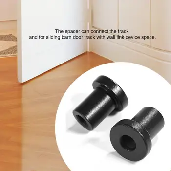 

4Pcs Sliding Barn Door Hardware Wall Track Spacers Carbon Steel Connector Connecting Device