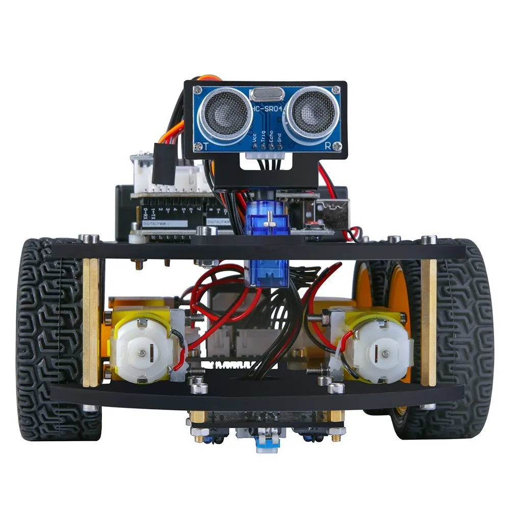 EL-KIT-012 UNO Project Smart Robot Car Kit V 3.0 with UNO R3, Line Tracking Module, Ultrasonic Sensor, Bluetooth Module